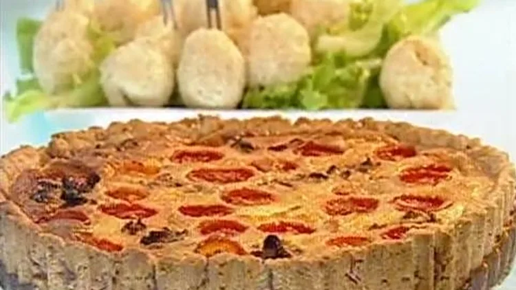 קיש עגבניות וגבינת עיזים