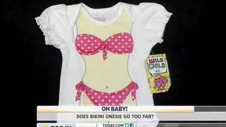 בגד גוף לתינוקות עם ציור של ביקיני