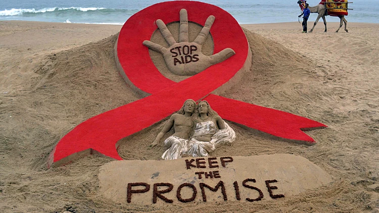 פסל למניעת איידס בהודו