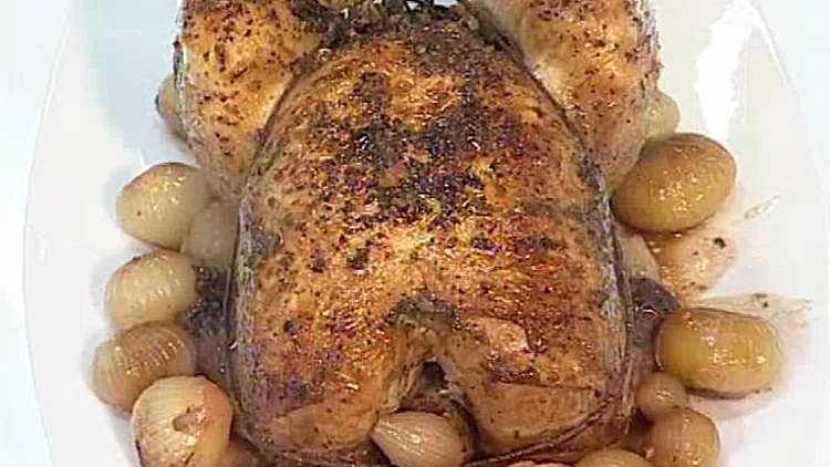 עוף בתנור עם אגסים