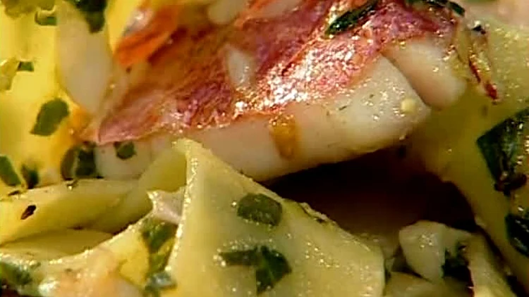 פסטה עם ברבוניות ופסטו מתוך התוכנית של אהרוני 11.1.2011