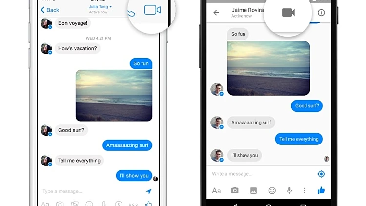 שיחות וידאו בפייסבוק