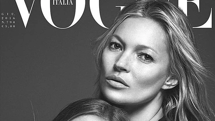 קייט מוס וביתה בת ה-13 על השער של ווג איטלי