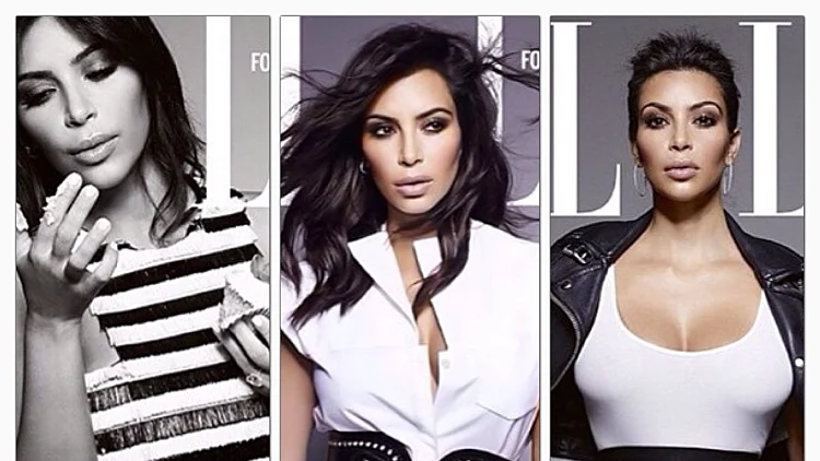 קים קרדשיאן על שער של ELLE