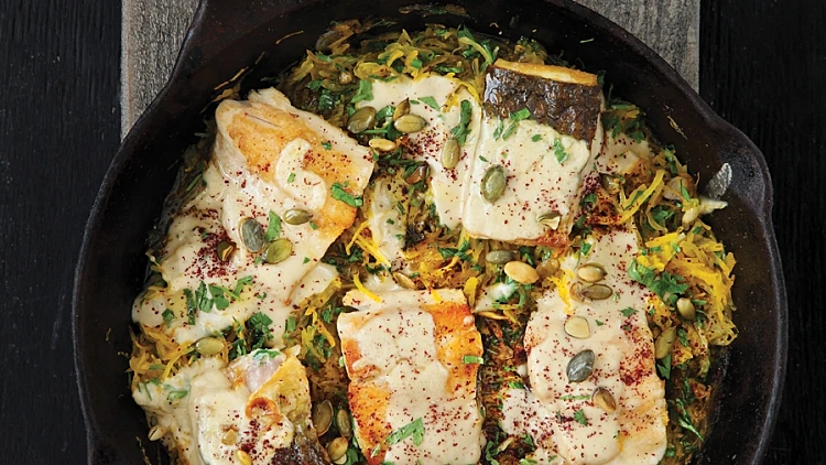 סינייה בורי עם דלעת ספגטי,