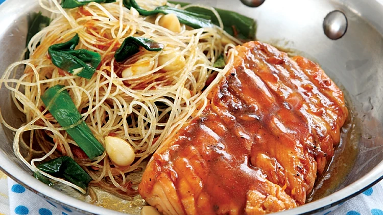 מתכון לפילה סלמון בקרמל אסיאתי