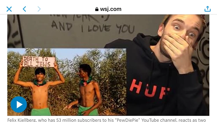 "מוות לכל היהודים": דיסני מנתקת מגע מהיו-טיובר המפורסם בעולם