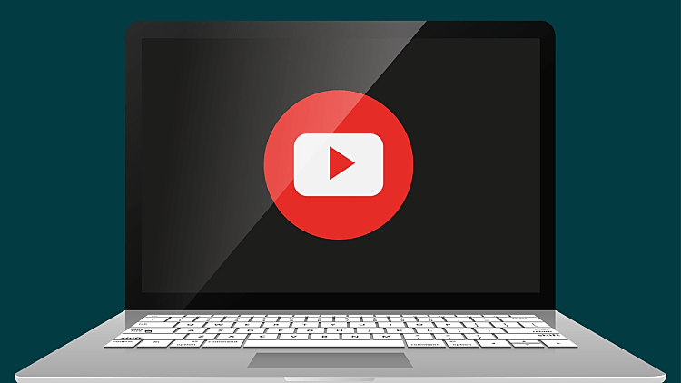 מסך מחשב עם אייקון יוטיוב