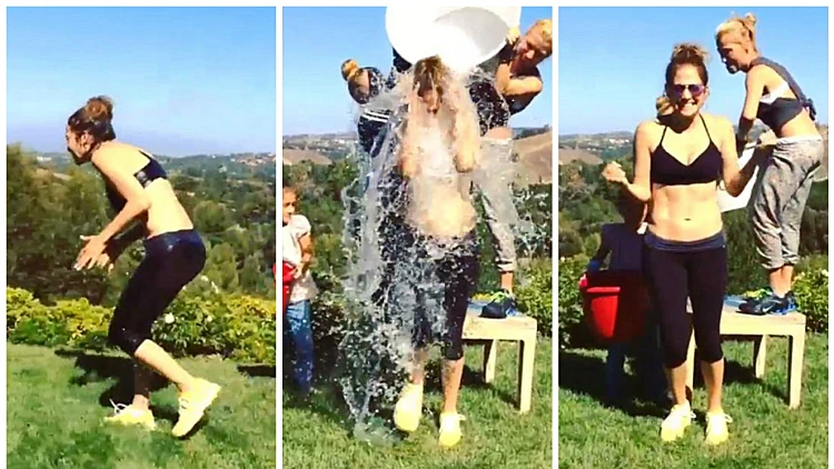 ג'ניפר לופז באתגר דלי הקרח