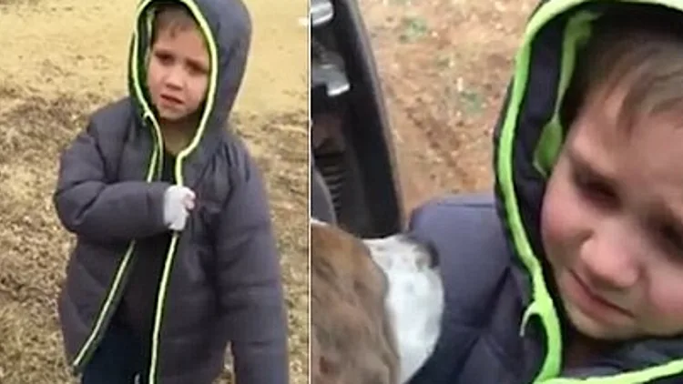 הרגע המרגש ובו ילד מתאחד עם כלבו