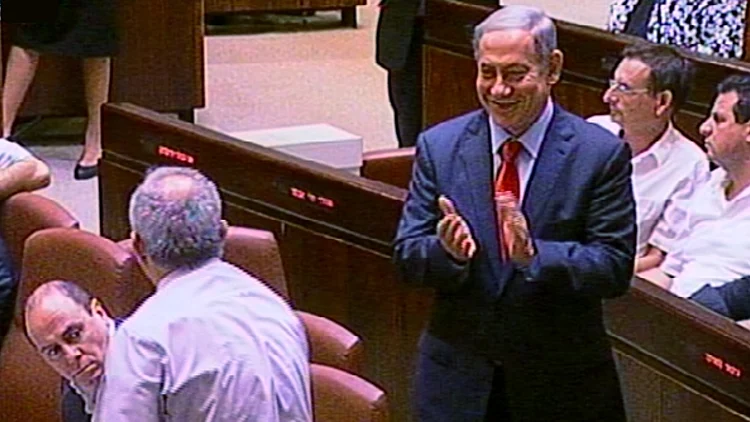 ראש הממשלה נתניהו אחרי אישור מתווה הגז בכנסת