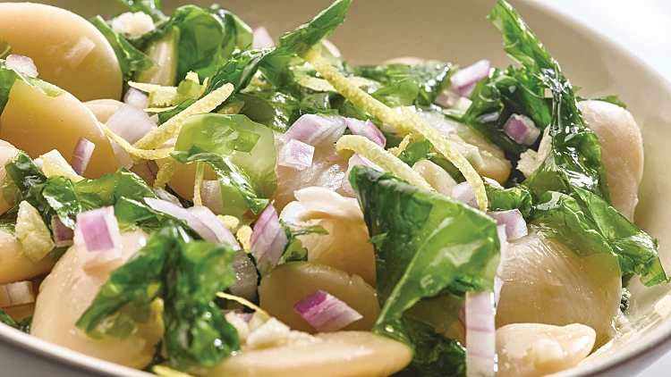 סלט שעועית לימה ואצות