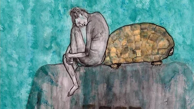 אישה דוהרת על צב ,חגית בן עמי