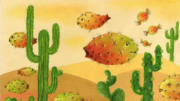 התערוכה כמו דג במים. צבר במדבר.