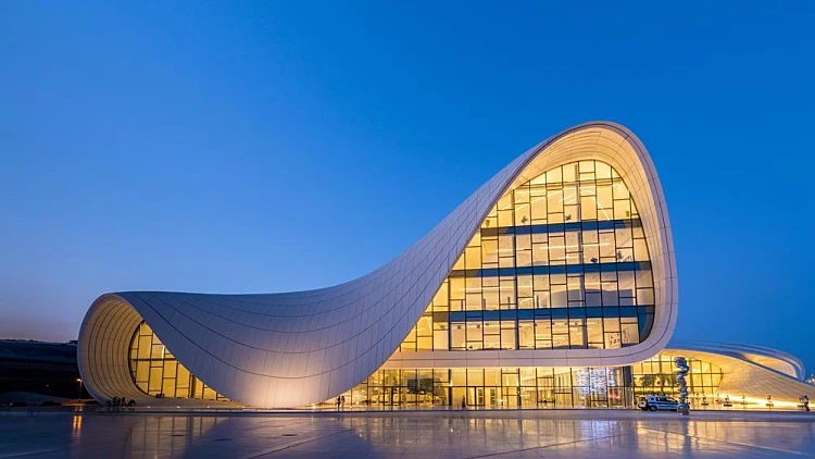 Heydar Aliyev Center in Baku, Azerbaijan by Zaha Hadid