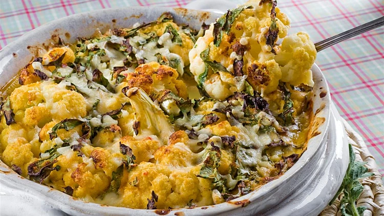 פשטידת כרובית ותרד מוקרמת