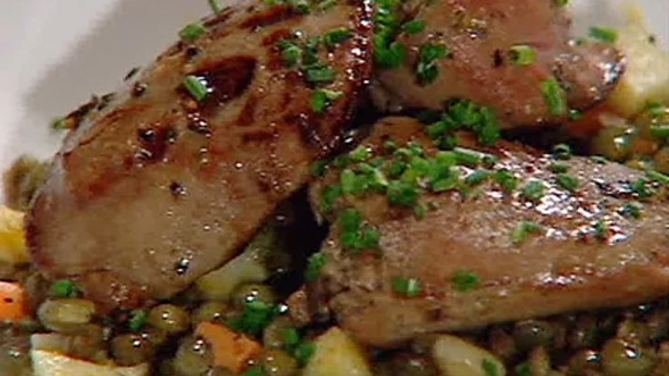 כבדי עוף עם עדשים - סמסונג אינדוקציה