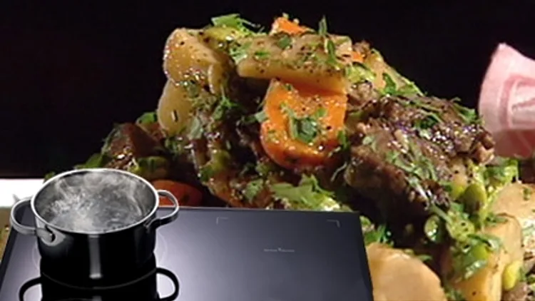 תבשיל כבש עם ירקות - כיריים סמסונג אינדוקציה