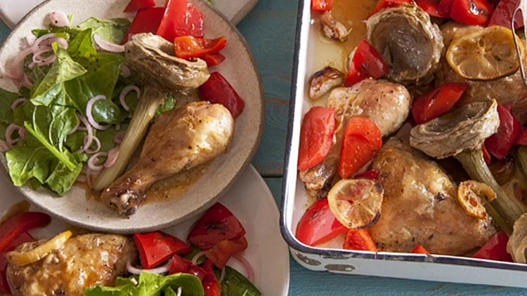 עוף עם גמבות ולימונים