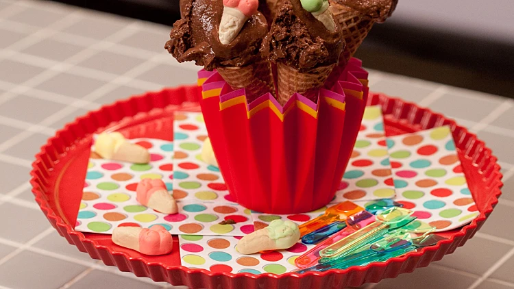 גלידת בננות ושוקולד