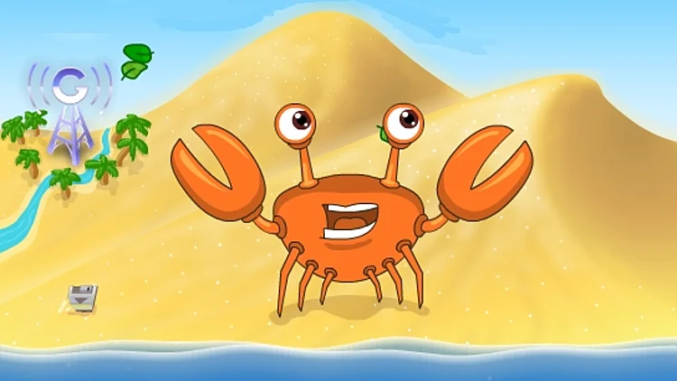 סרטן מצויר בים