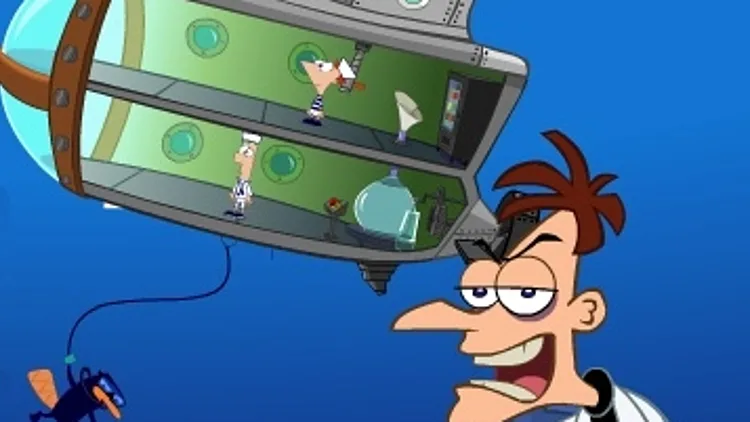 מדען מצוייר ליד צוללת