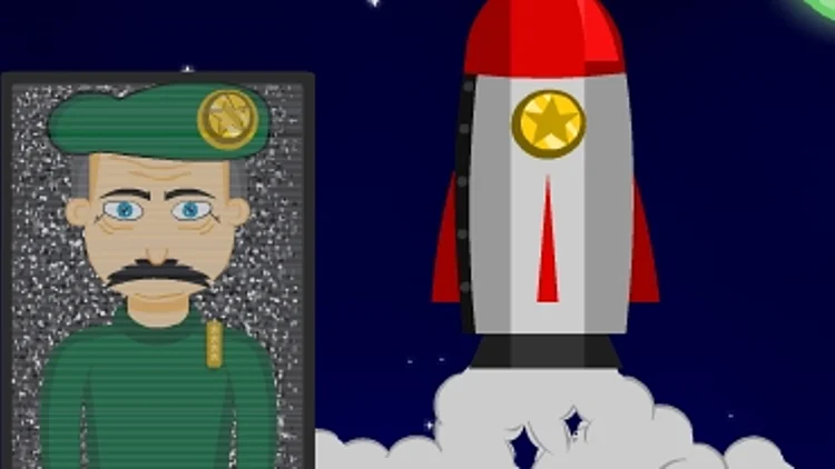 חיל מצוייר ליד טיל