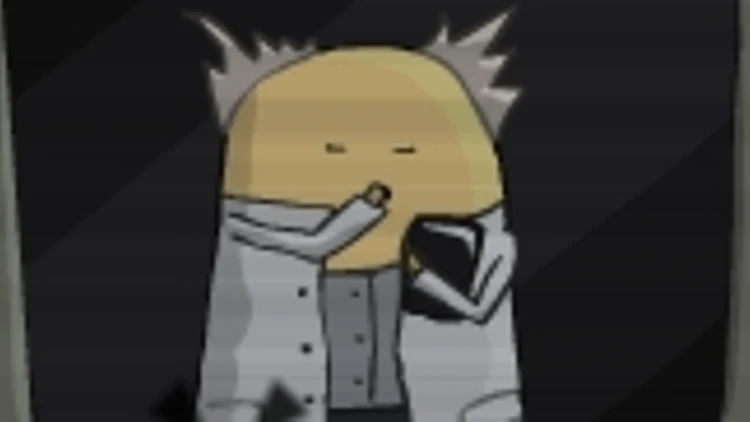 מדען זקן מצוייר