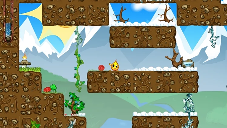 אש קטנה מצויירת בשדה