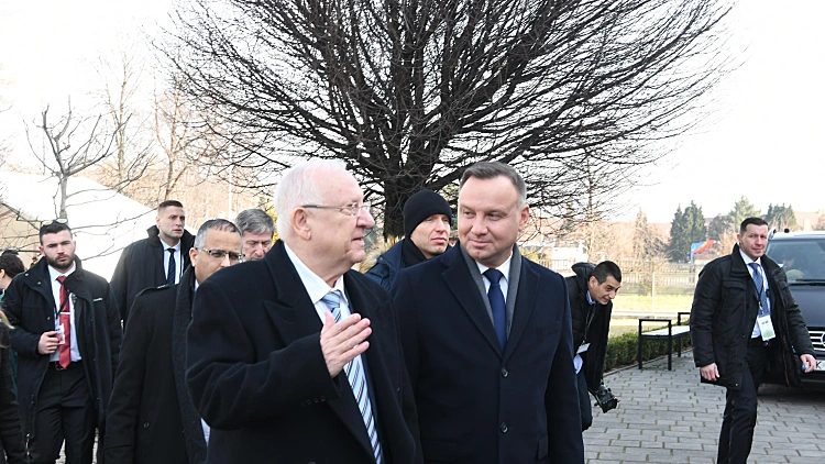 ריבלין באושוויץ: "לא מעט מהפולנים נתנו יד לרצח יהודים"