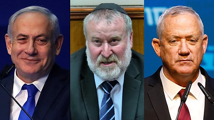 בני גנץ, אביחי מנדלבליט, בנימין נתניהו