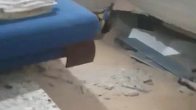 רצפה שקרסה בבניין שעובר תמא 38