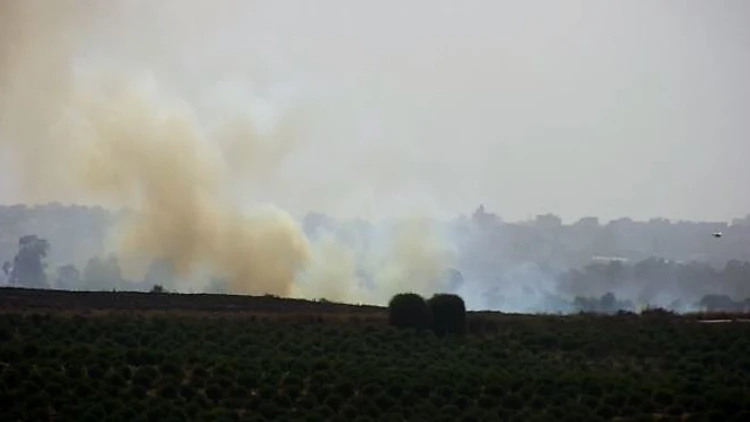 יום שלישי ברציפות: שריפה פרצה בעוטף כתוצאה מבלון תבערה