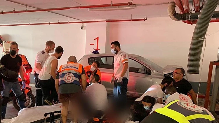 זירת התאונה בחולון