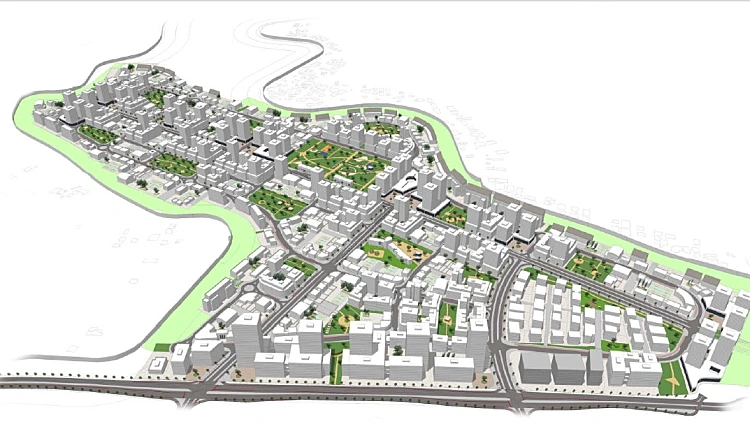 הדמיה הדמייה בנייה שכונה שכונת עטרות ירושלים הקו הירוק