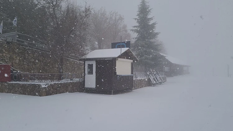 "כרמל" הגיעה: שלג כבד בחרמון, גשמים ורוחות עזות במישור החוף