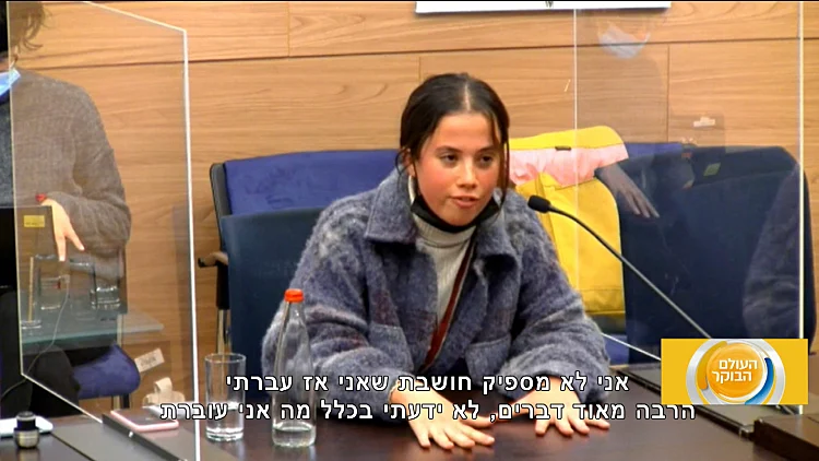 הנערה שתקפה את חברי הכנסת: "נכשלתם בטיפול באלימות המינית"