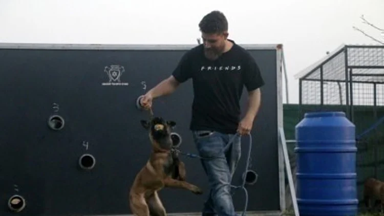 דרור גב בקורס כלבי עבודה בית ספר "מגן"