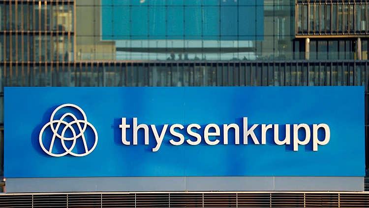 File Photo: A Logo Of Thyssenkrupp Ag Is Pictured At The Company's Headquarters In Essen