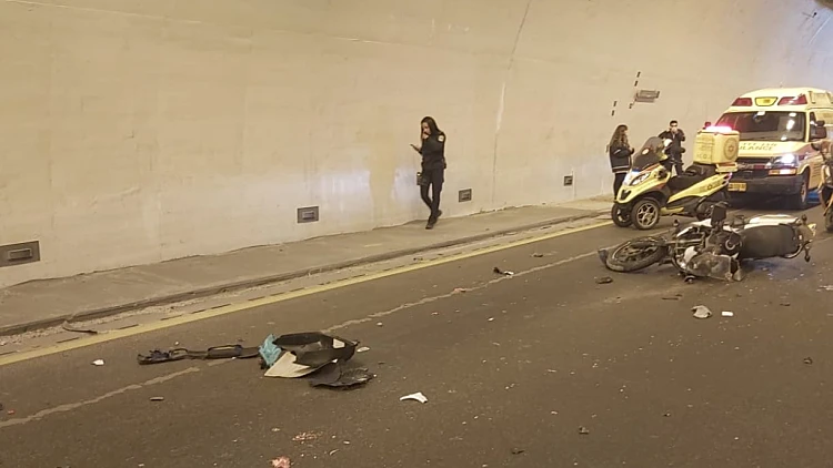 ירושלים: רוכב אופנוע כבן 30 נהרג בהתנגשות עם משאית בכביש 1