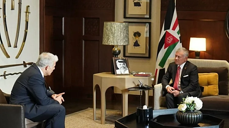 לפיד נפגש עם המלך עבדאללה: "להרגיע את המתח לקראת חודש הרמדאן"