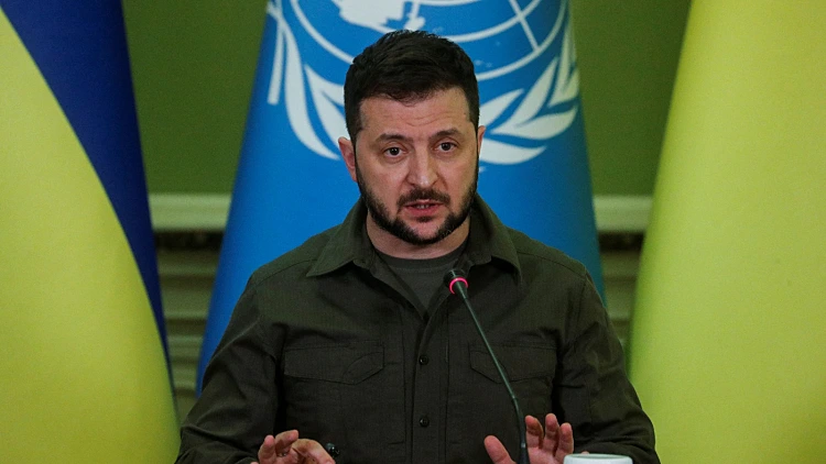 נשיא אוקראינה וולודימיר זלנסקי