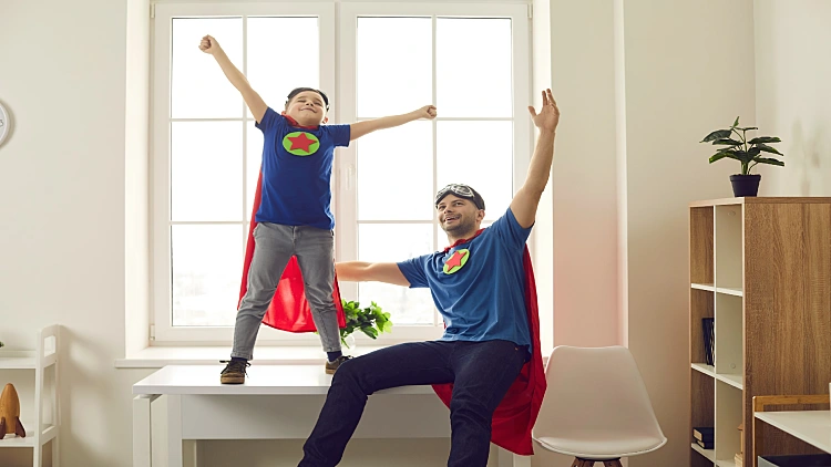 ילד ואבא גיבורים