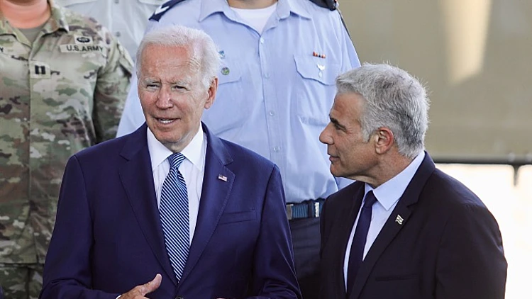 הצהרות עם לפיד וטקס פתיחת המכביה: היום השני לביקור ביידן