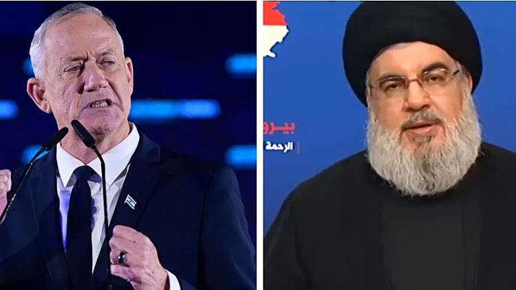 בני גנץ, חסן נסראללה