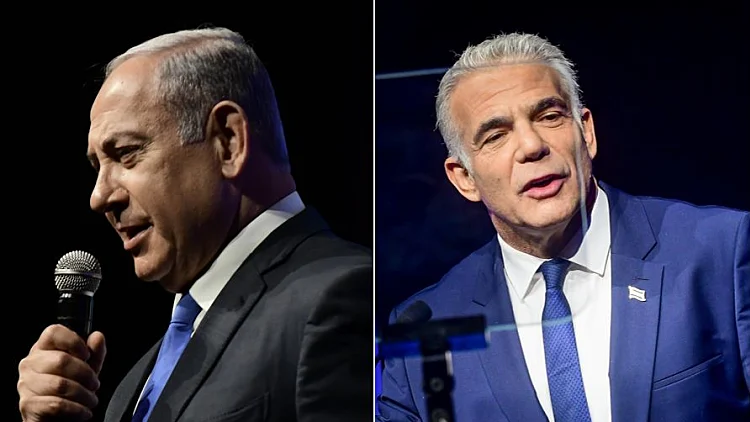 רה"מ יאיר לפיד ויו"ר האופוזיציה בנימין נתניהו