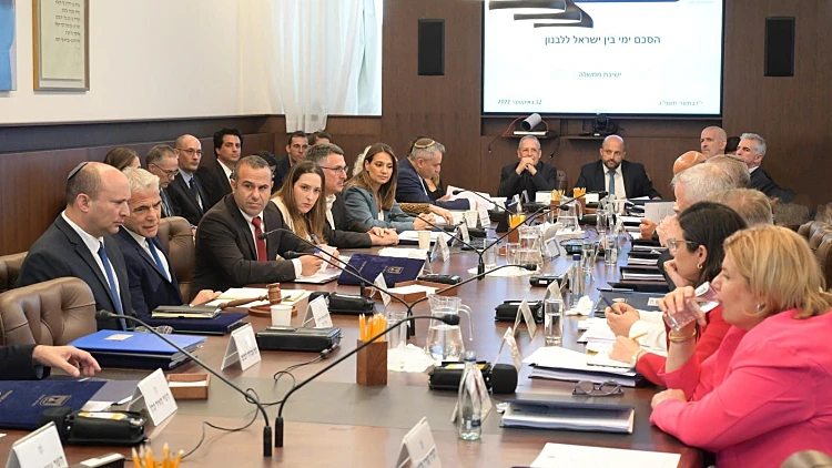 ישיבת הממשלה על ההסכם מול לבנון