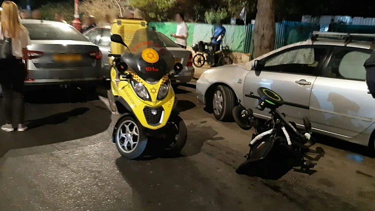 זירת התאונה באשדוד