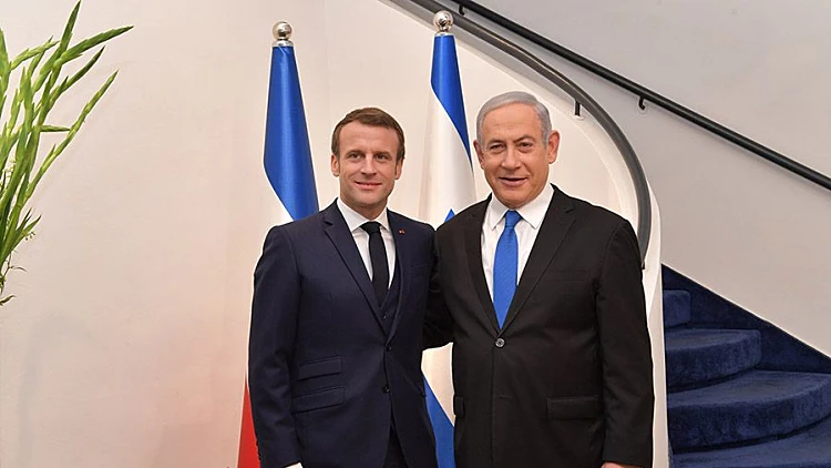 בנימין נתניהו ועמנואל מקרון