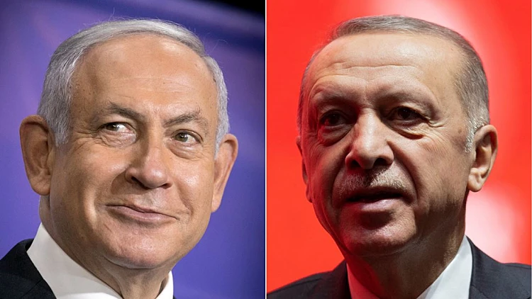 נשיא טורקיה רג'פ טאיפ ארדואן ורה"מ בנימין נתניהו